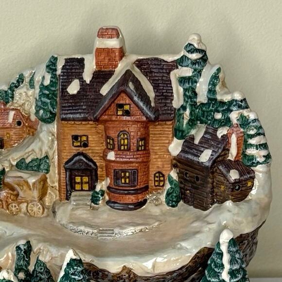 Vintage Studio 5 Christmas Dolomite 3 Piece Set UL House Scene With Box No Light - Picture 3 of 8